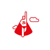 Red superhero icon