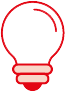 Red light bulb icon