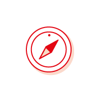 Red compass icon