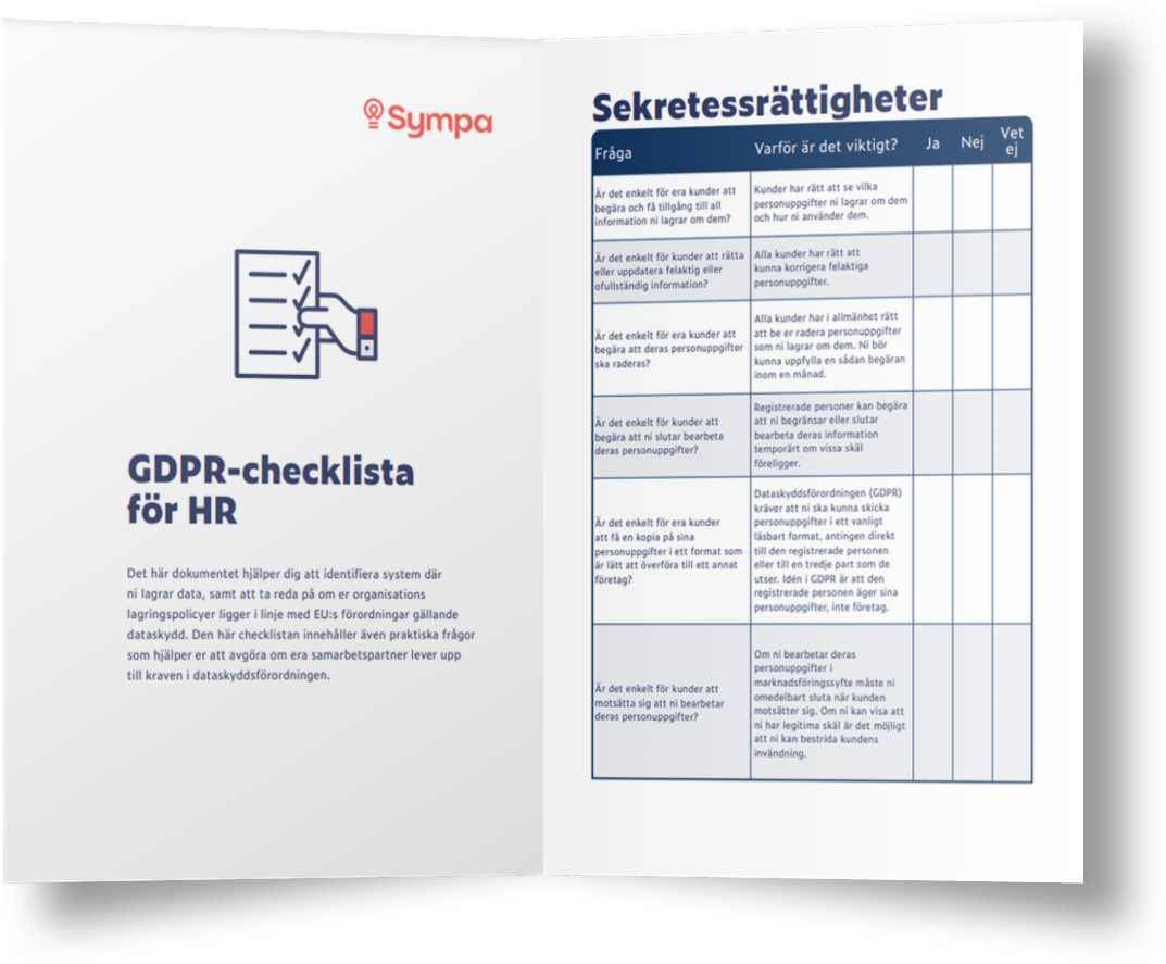 Mockup GDPR Checklist SE
