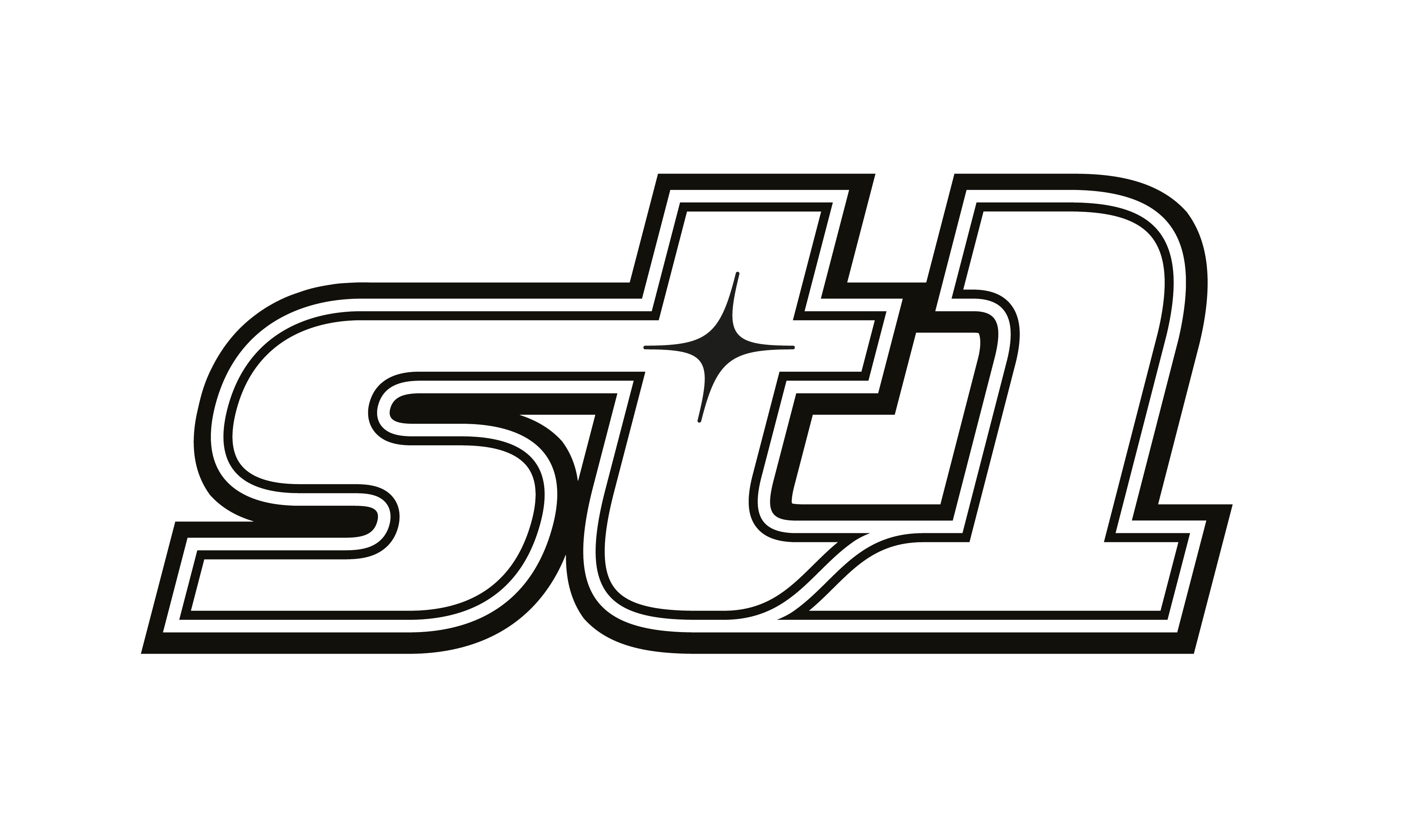 St1 logo black and white